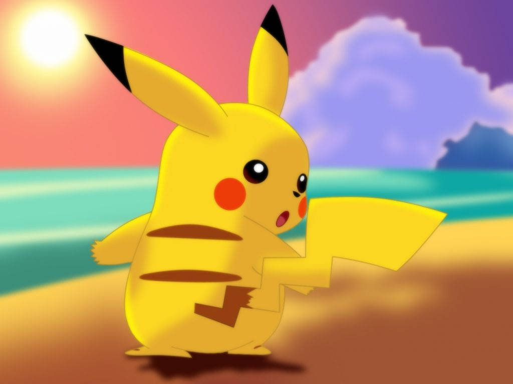 Pikachu 3d In Alolan Beach Wallpaper