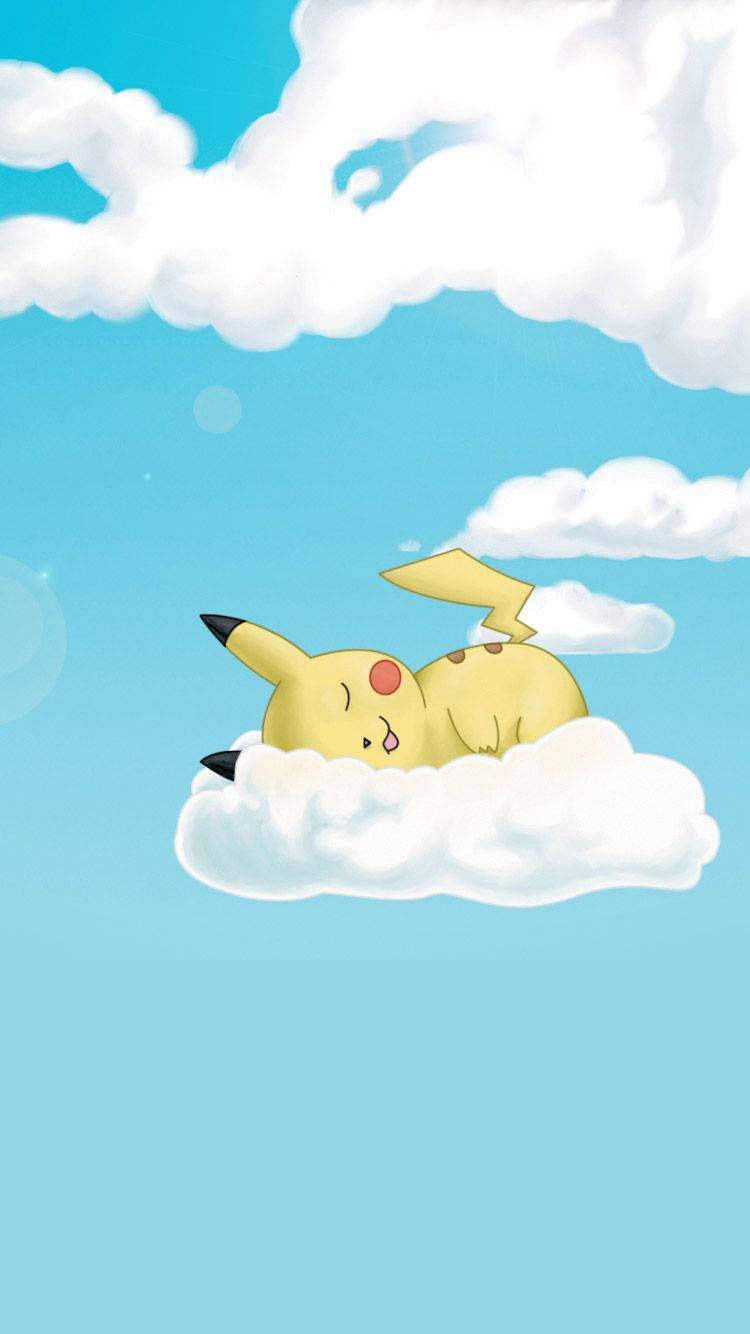 Pikachu 3d Pokémon Sleeping On Cloud