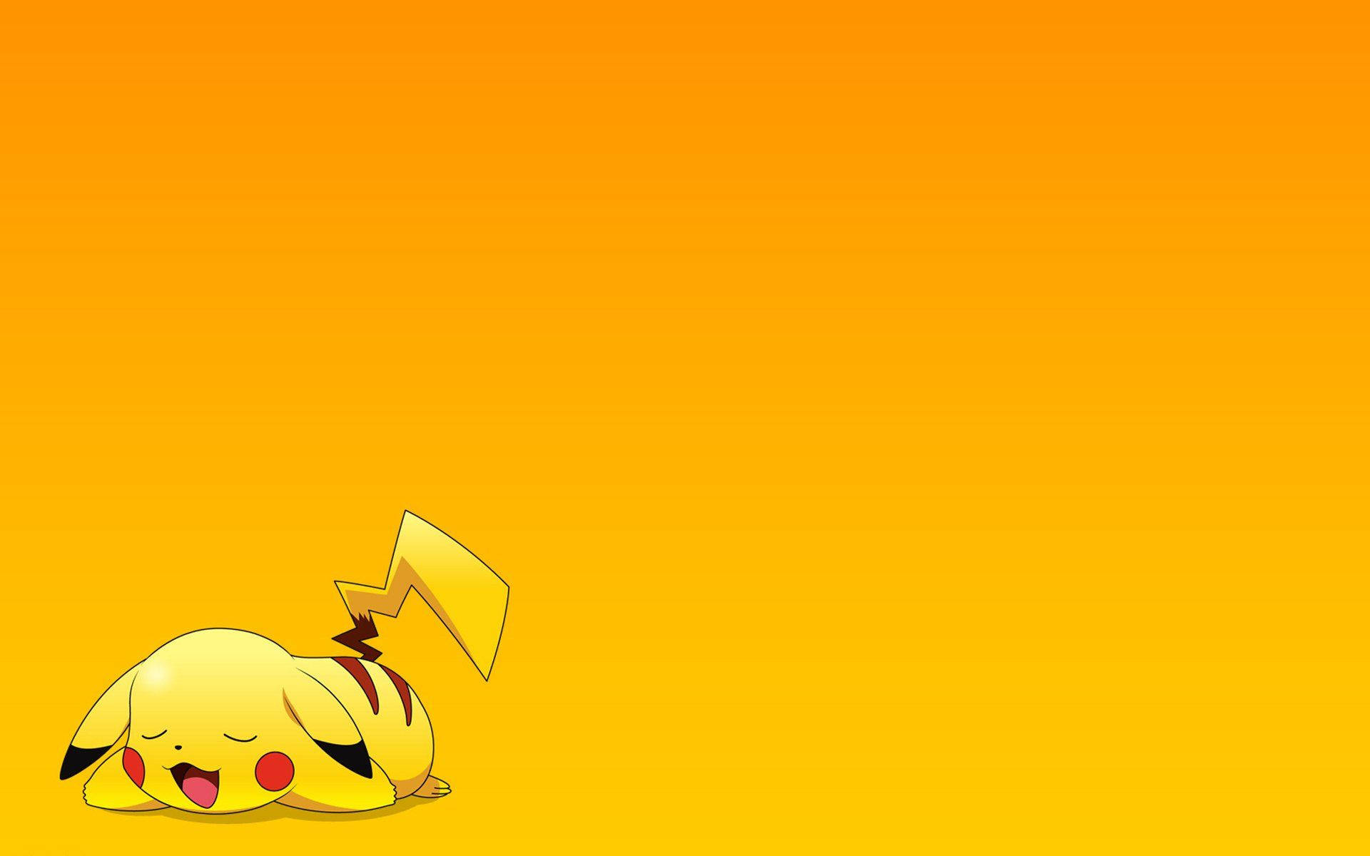 Pikachu 3D Soundly Hvilende Pokémon Tapet Wallpaper