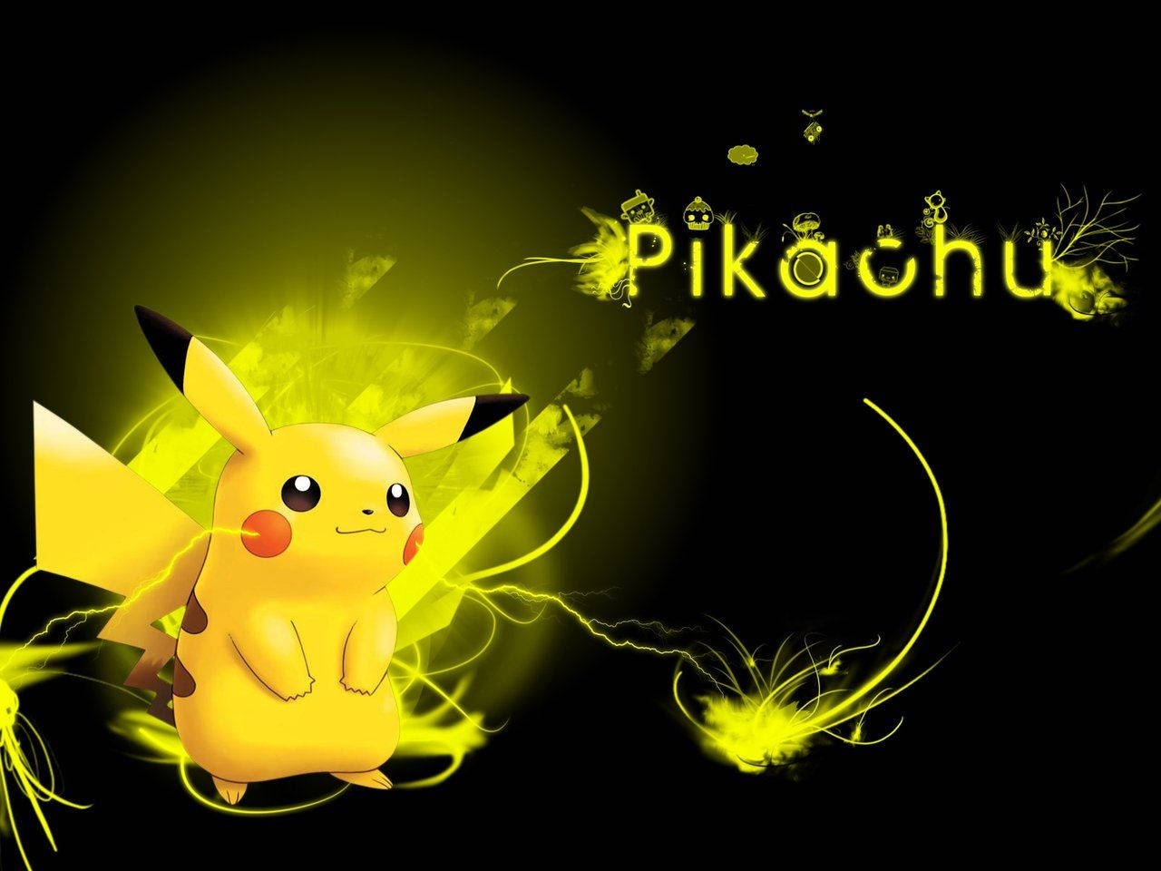 Pikachu 3d With Yellow Electricity