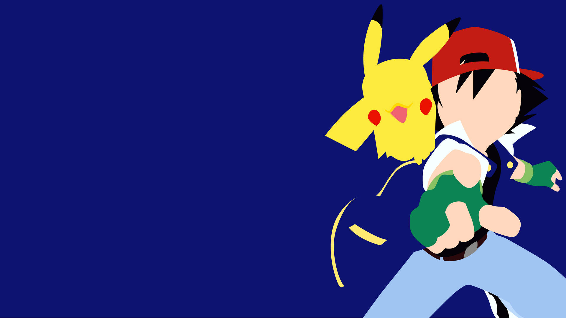 Pikachu 4k And Ash Blue Vector Art Wallpaper