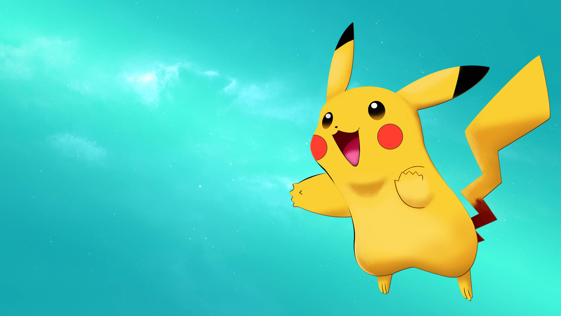 Pikachu 4k Leaping In Air Wallpaper