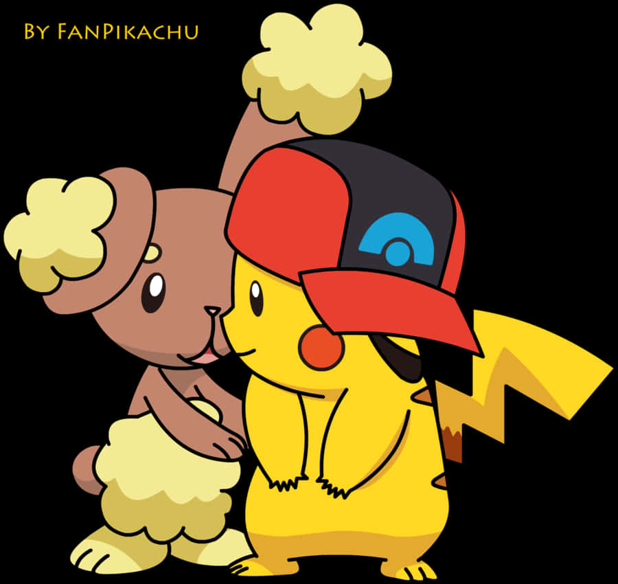 Pikachu_and_ Friend_ Cartoon_ Artwork PNG