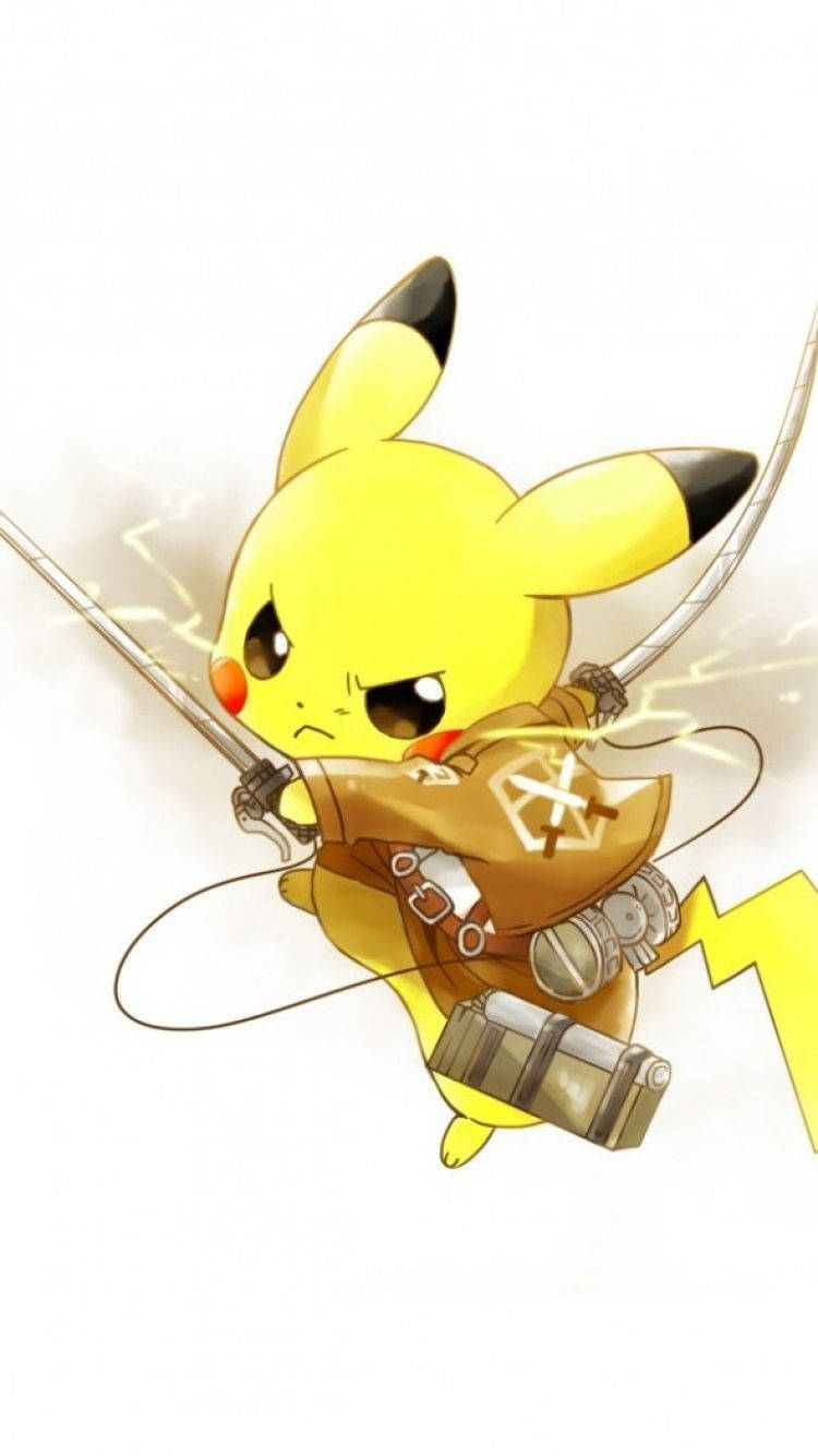 Pikachu Attack On Titan Pokemon Iphone