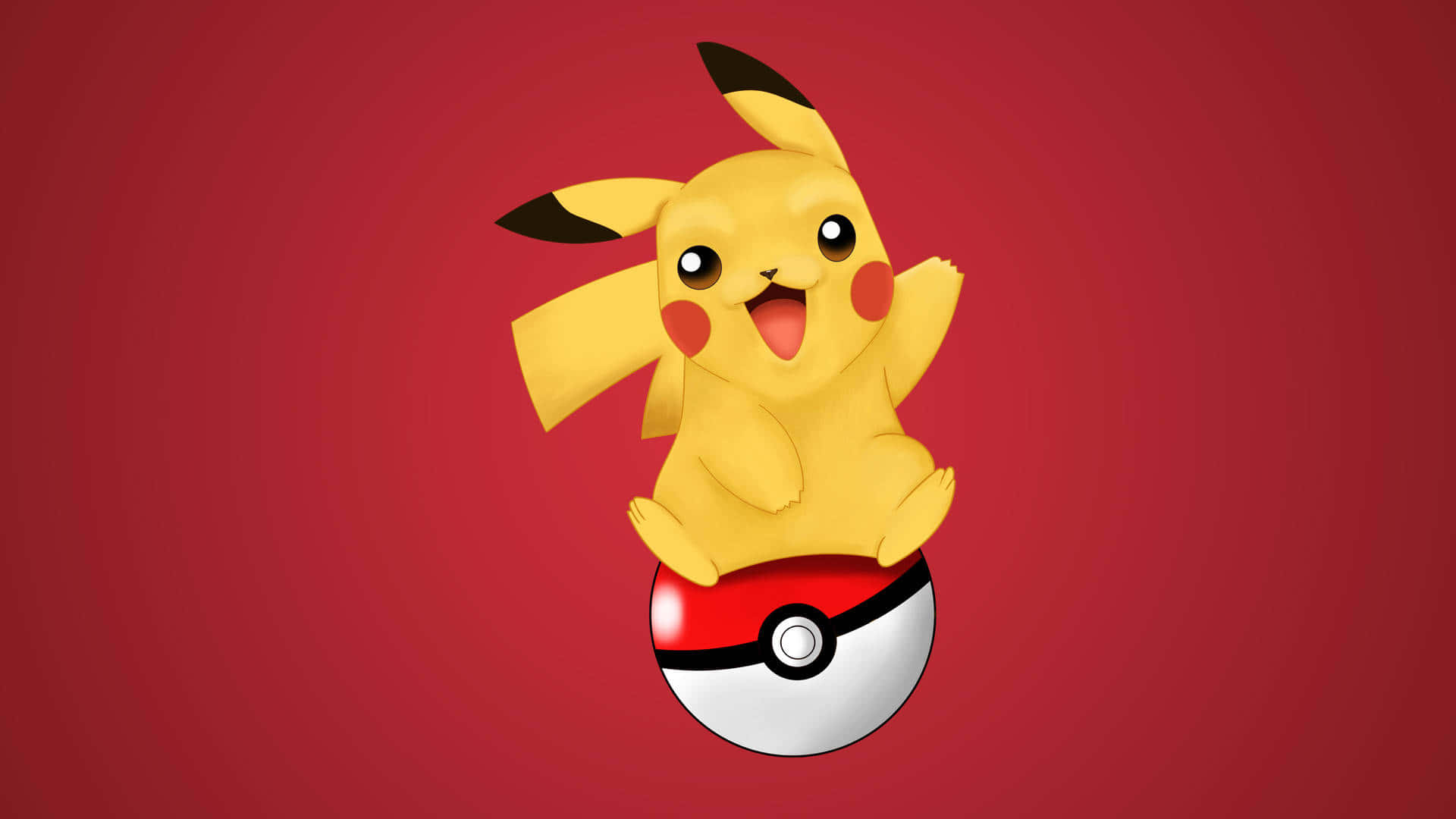 This cute Pikachu is full of energy and making a funny face