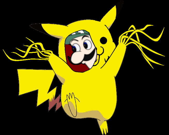Pikachu_ Cartoon_ Mashup PNG