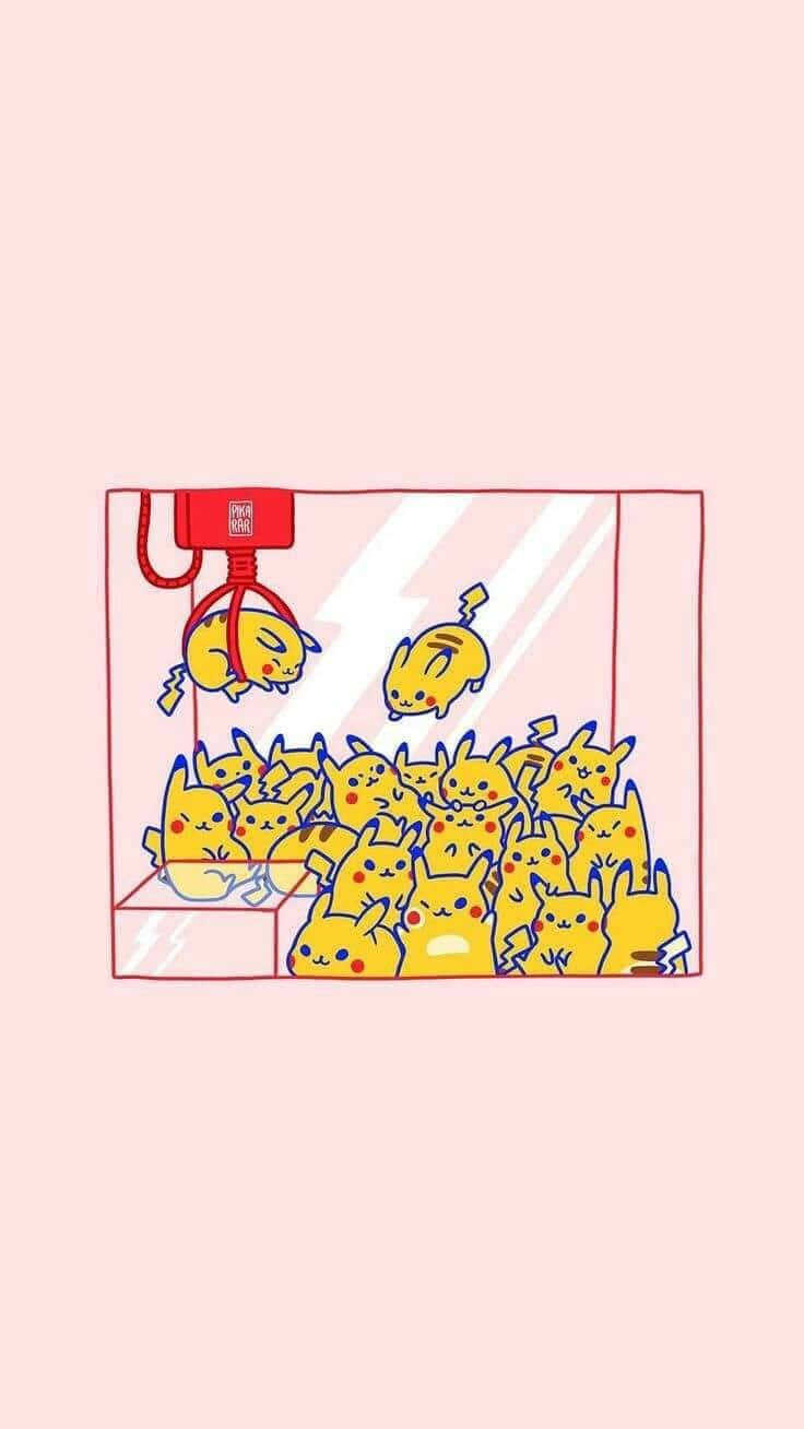 Pikachu Crane Game Cuteness Wallpaper