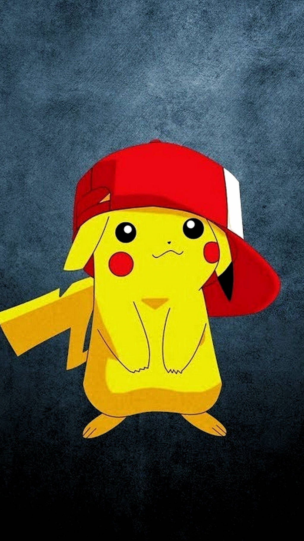 Pikachu Iført Askehat Pokemon Iphone Wallpaper