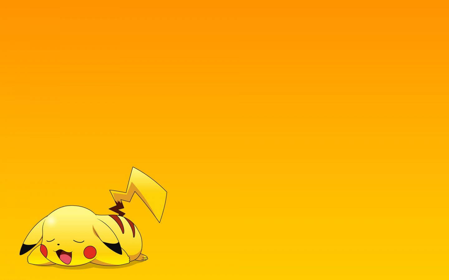 Pikachu In Cute Yellow Gradient Backdrop Picture