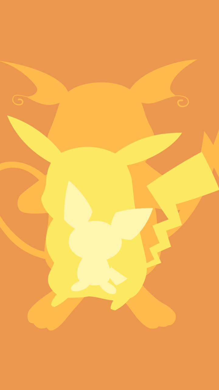 Pikachu Iphone Evolution Silhouettes Background