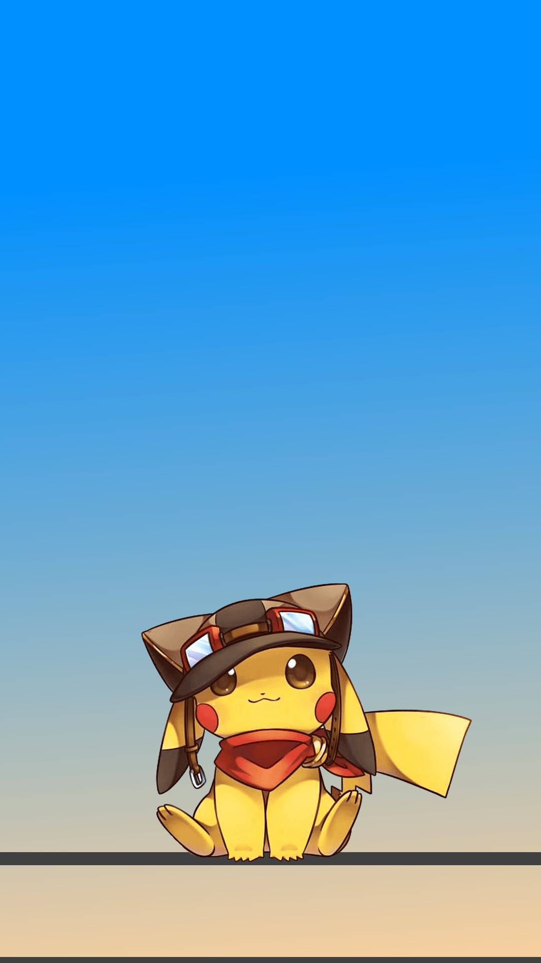 Pikachu Iphone With Aviator Helmet Background