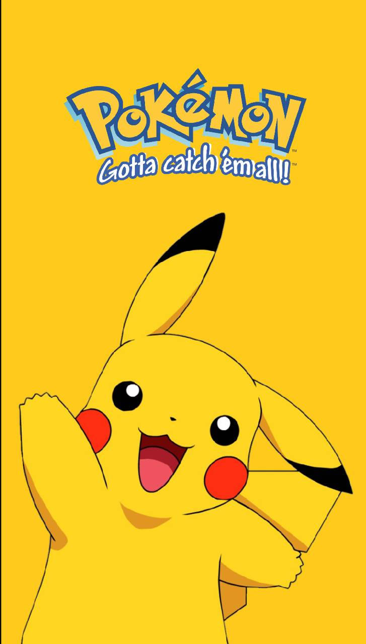 Pikachu iPhone With Logo Wallpaper
