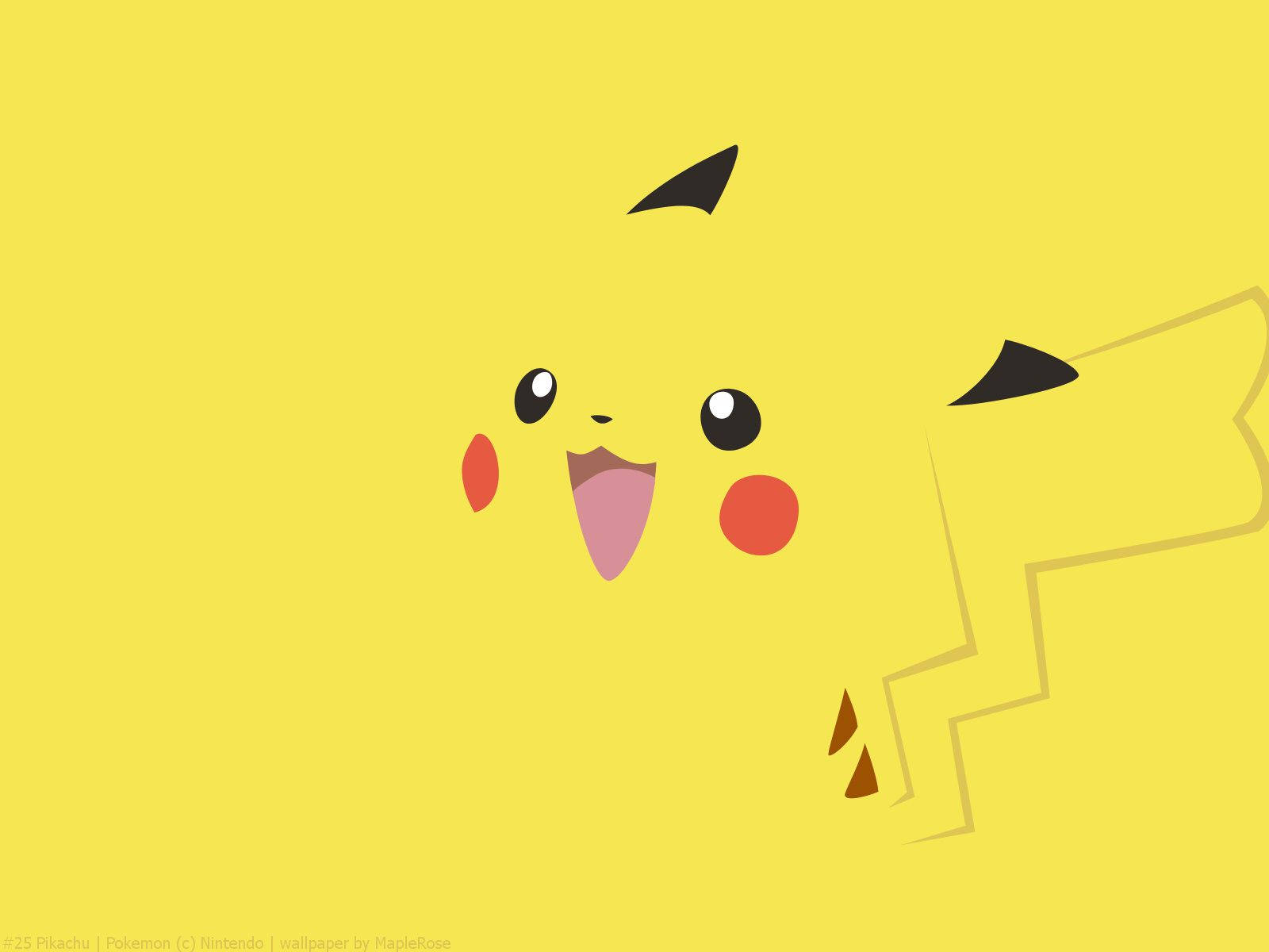 Cute Pikachu with a yellow light Wallpaper