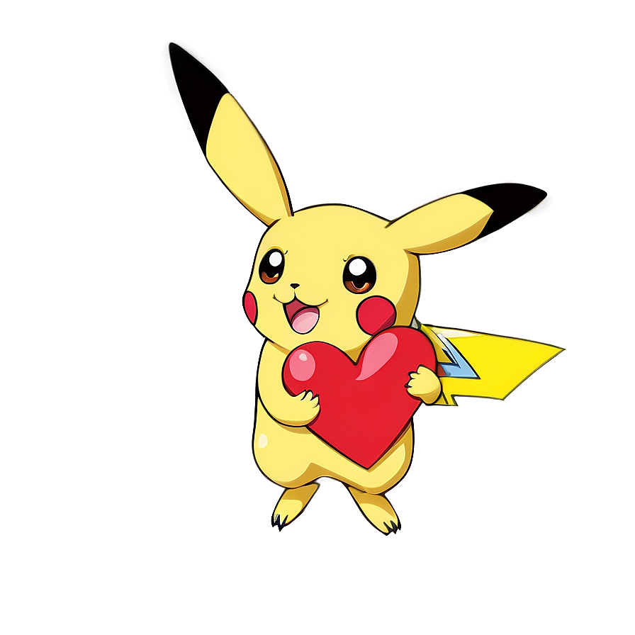 Pikachu Love Heart Png Etx43 PNG