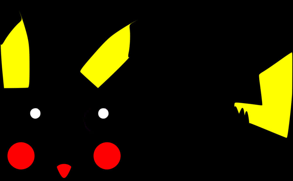 Pikachu Minimalist Art PNG