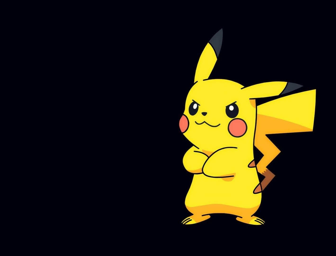 Pikachuauf Schwarzem Hintergrundbild