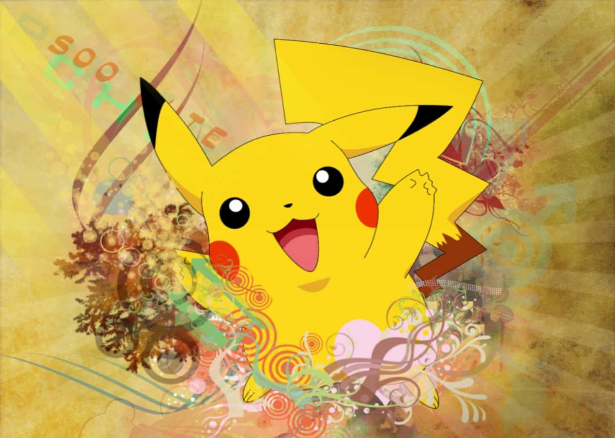 Pikachu abstrakt kunst billede tapet