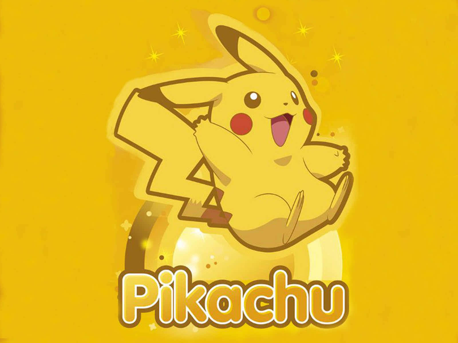 Sød Pikachu Sticker Billede Tapet