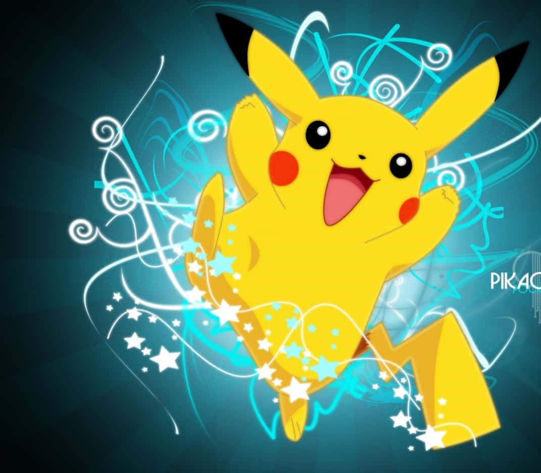 Pikachu And Abstract Lines Picture