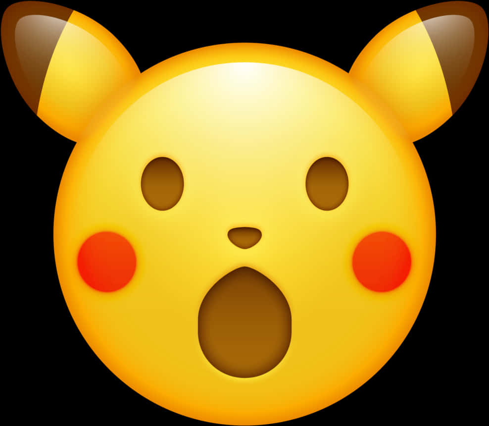 Pikachu Surprised Emoji PNG