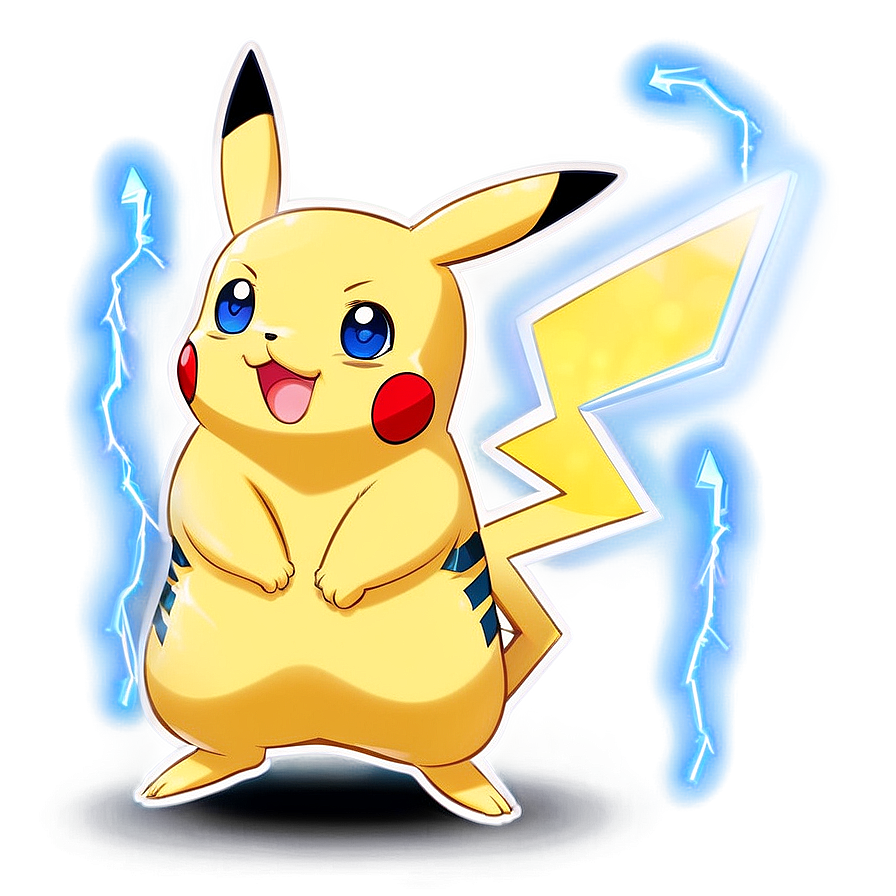 Pikachu Transparent Png With Lightning 05262024 PNG