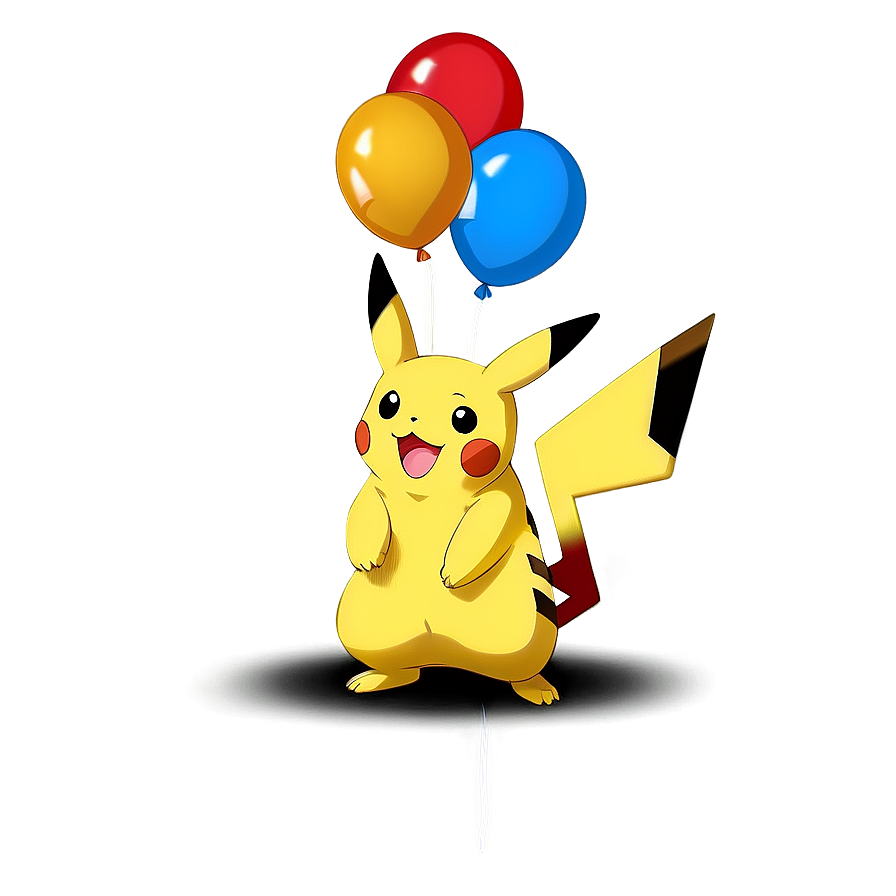 Pikachu With Balloons Png Jgb50 PNG