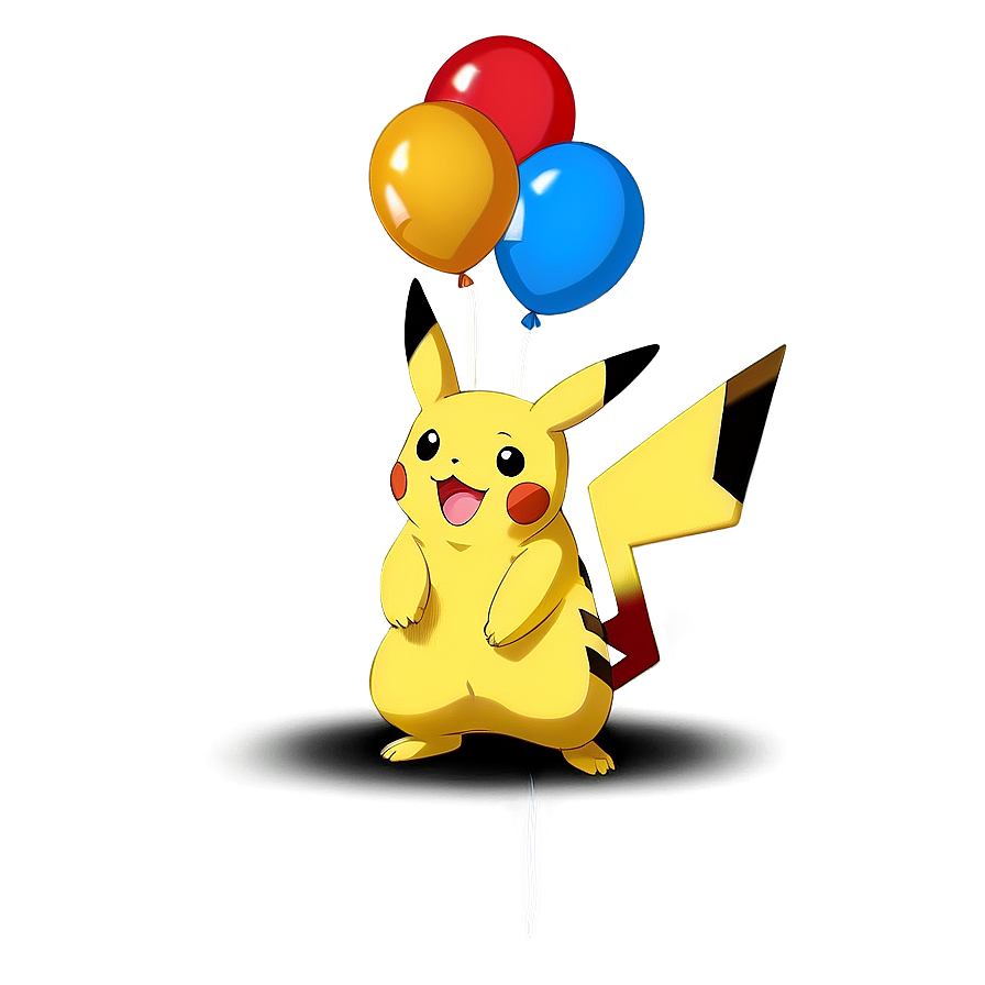 Download Pikachu With Balloons Png Jgb50 | Wallpapers.com