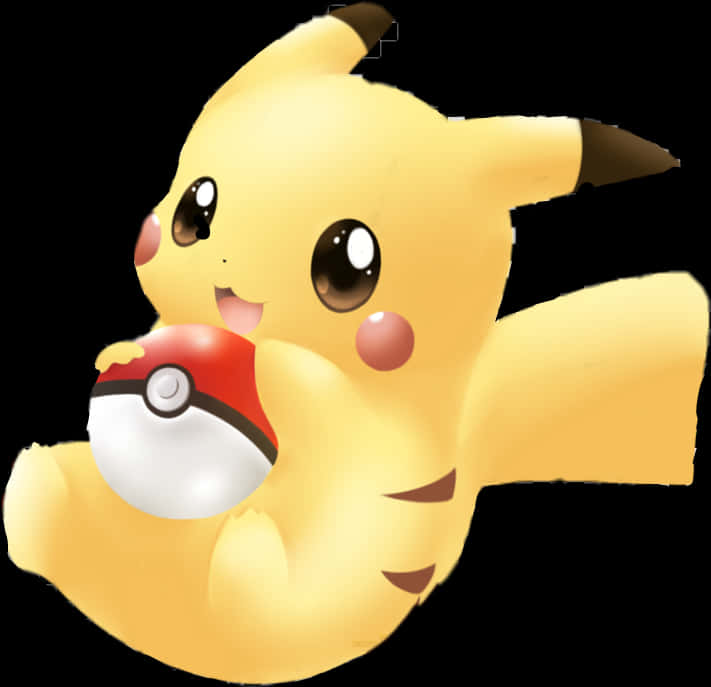 Pikachu With Pokeball PNG