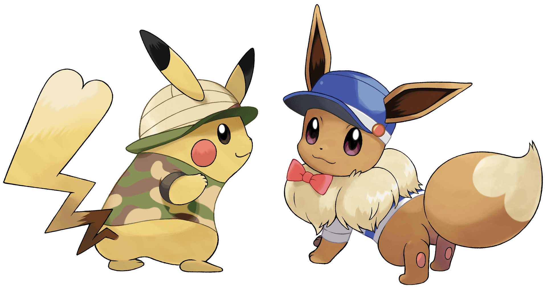 Pikachuand Eevee Friends PNG