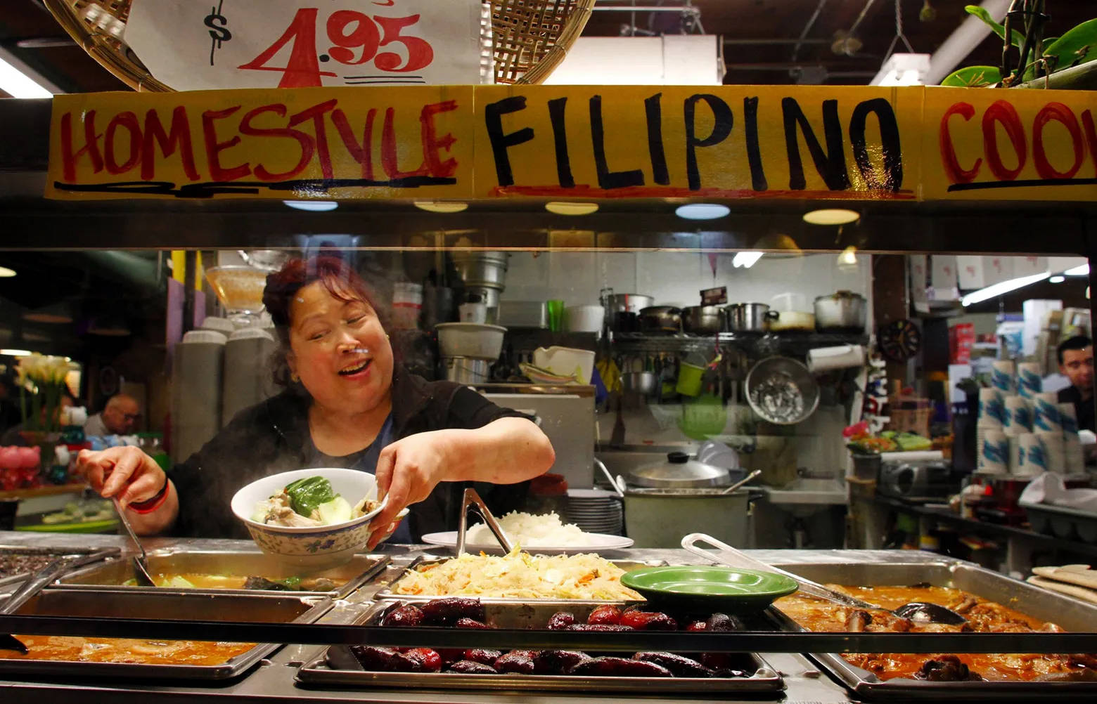 Delicious Filipino cuisine at Pike Place Market Wallpaper