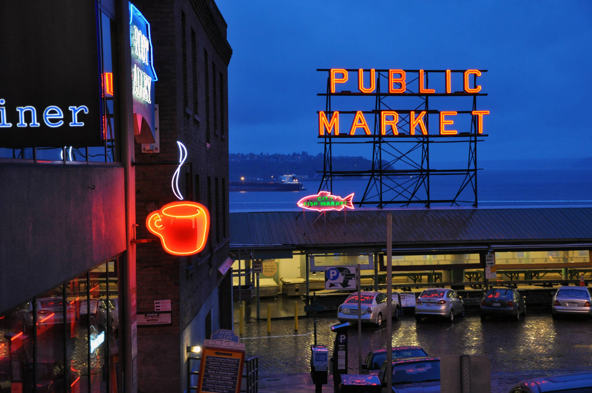 Pike Place Market Dystre Wallpaper
