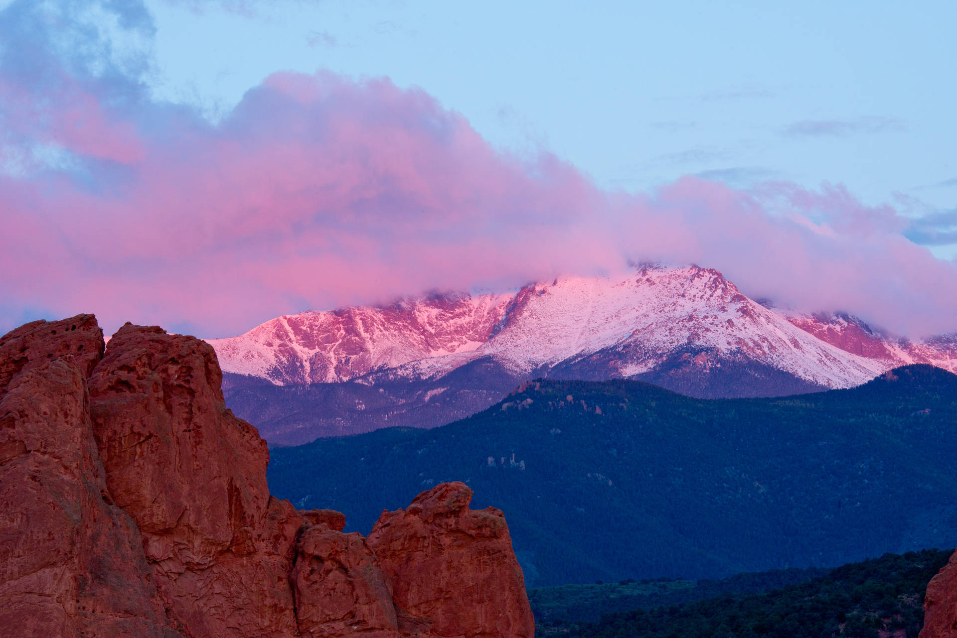 Pikes Peak Colorado Sunrise