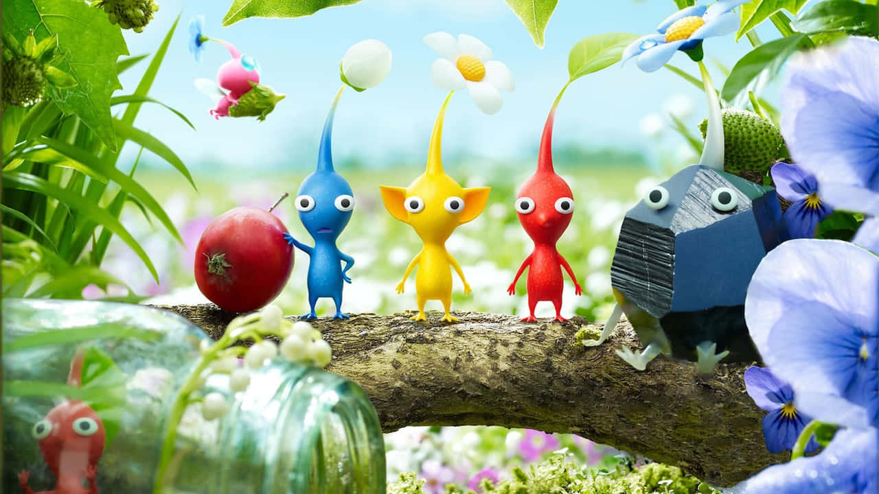 Petualangan Pikmin Di Taman Wallpaper