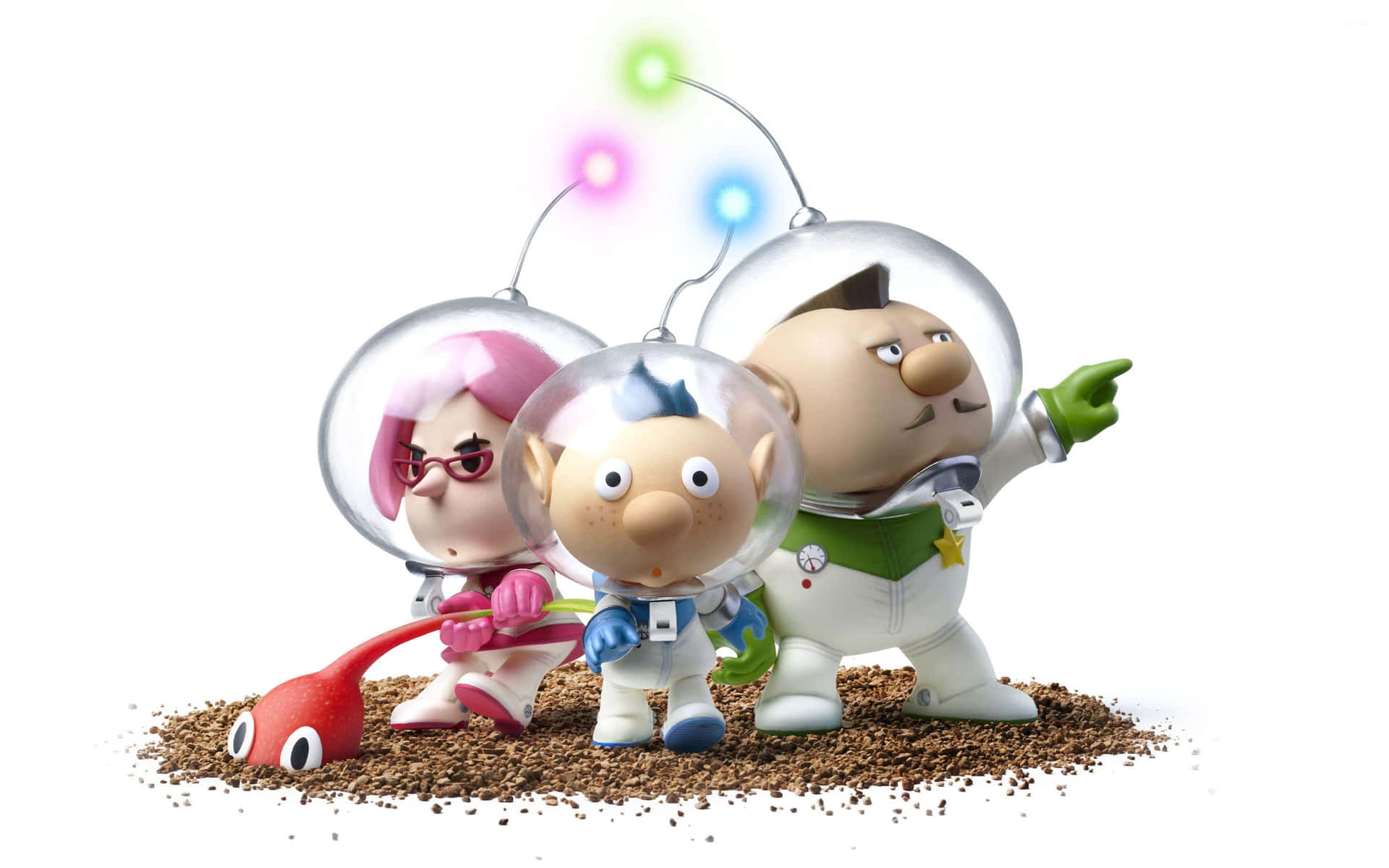 Pikmin Captainsand Red Pikmin Wallpaper