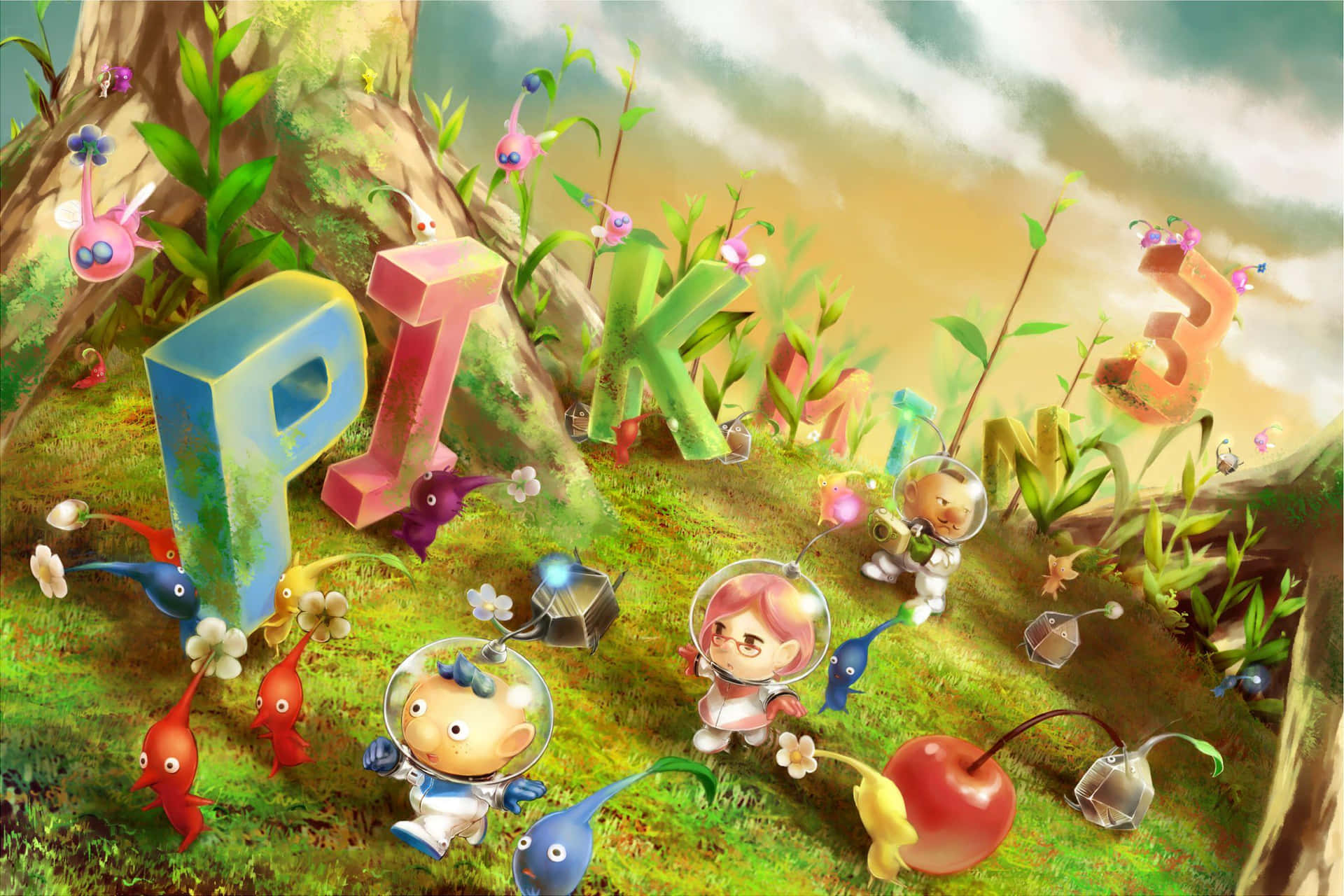 Pikmin3 Artwork Fantasy Landscape Wallpaper