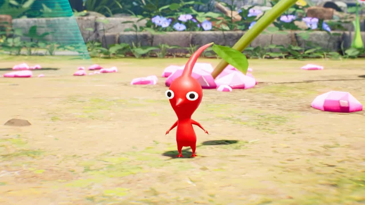 Pikmin4 Red Character Exploration Wallpaper