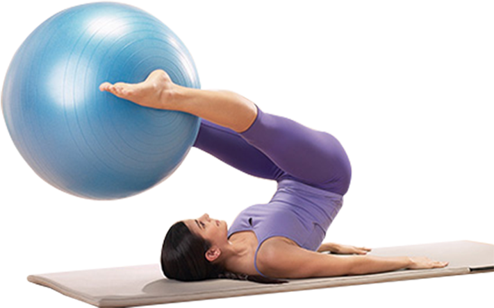 Download Pilates Ball Back Extension Exercise | Wallpapers.com