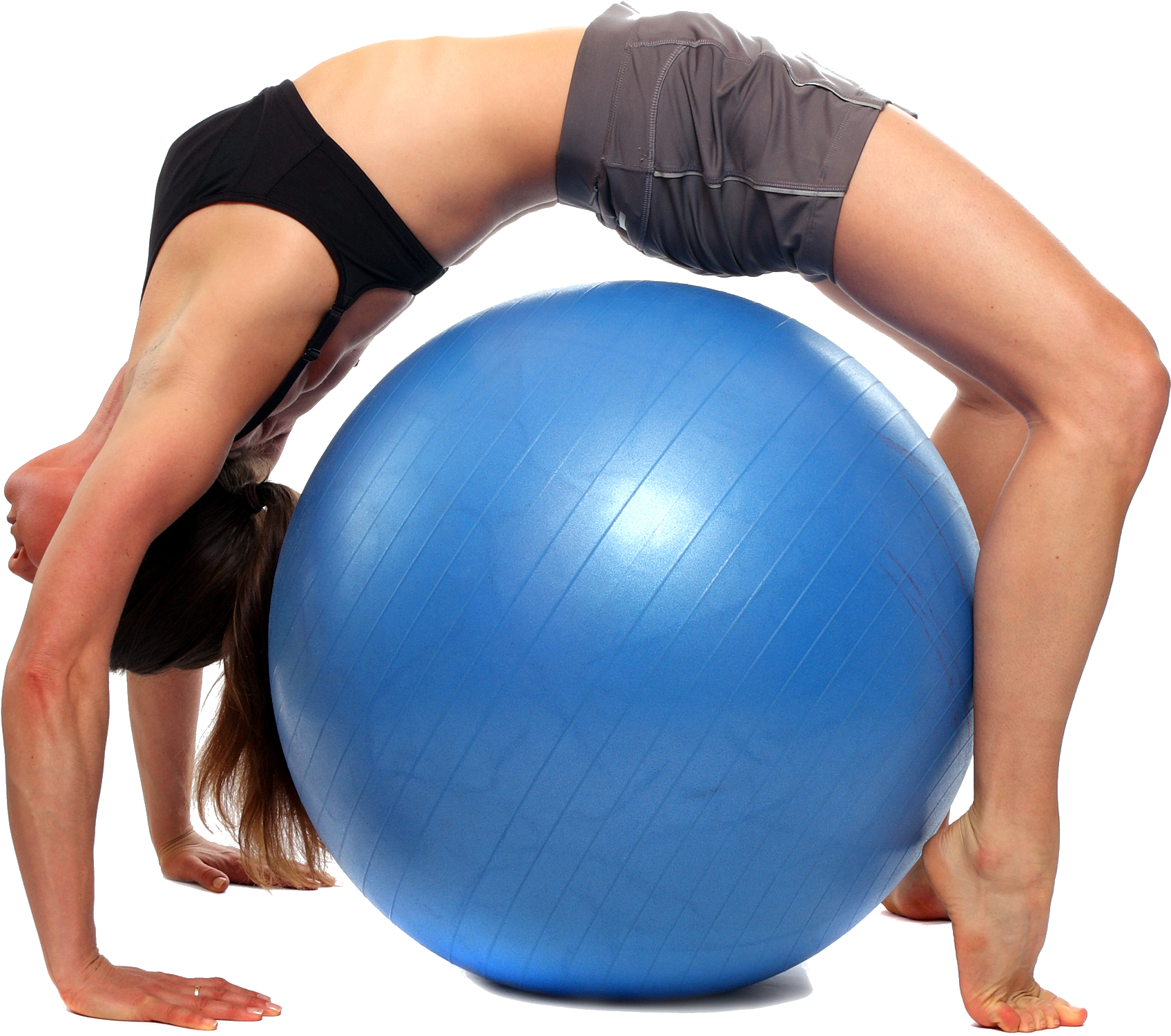 Pilates Bridge Exercisewith Ball PNG