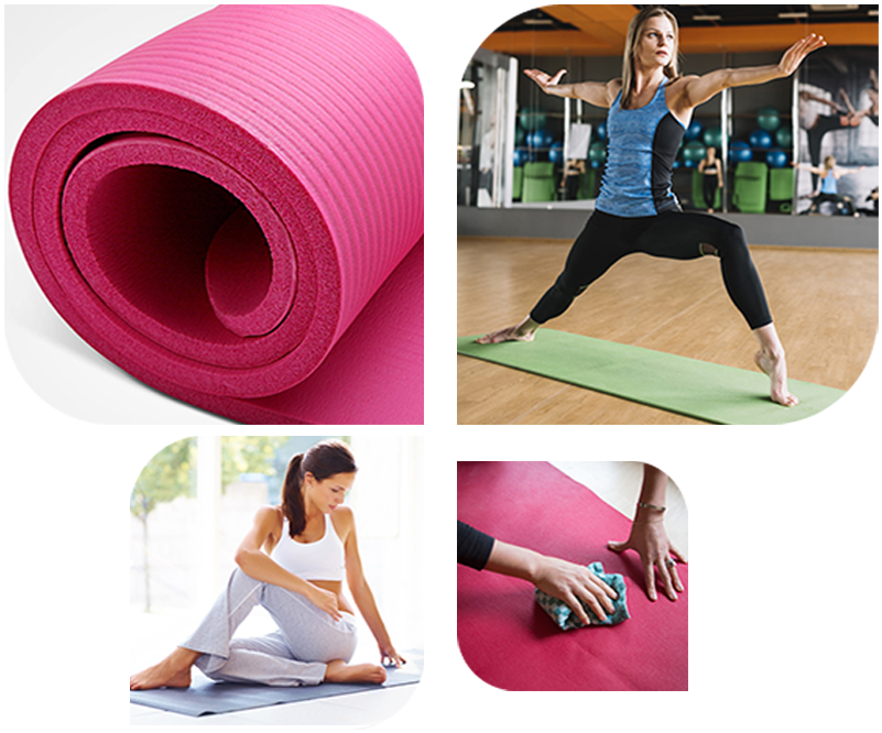 Pilates Exercise Matand Poses Collage PNG