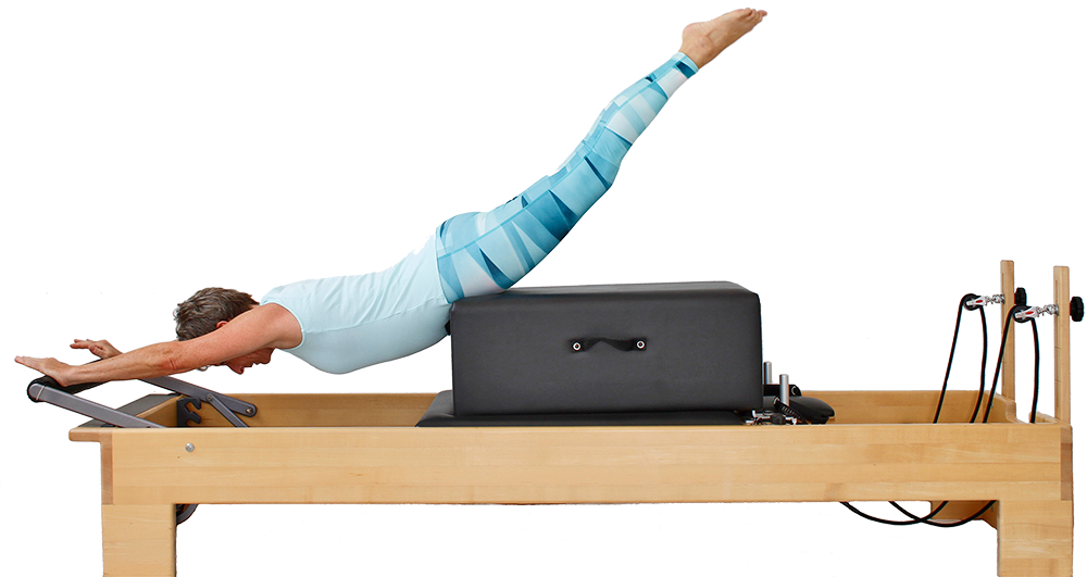 Pilates Reformer Swan Dive Exercise PNG