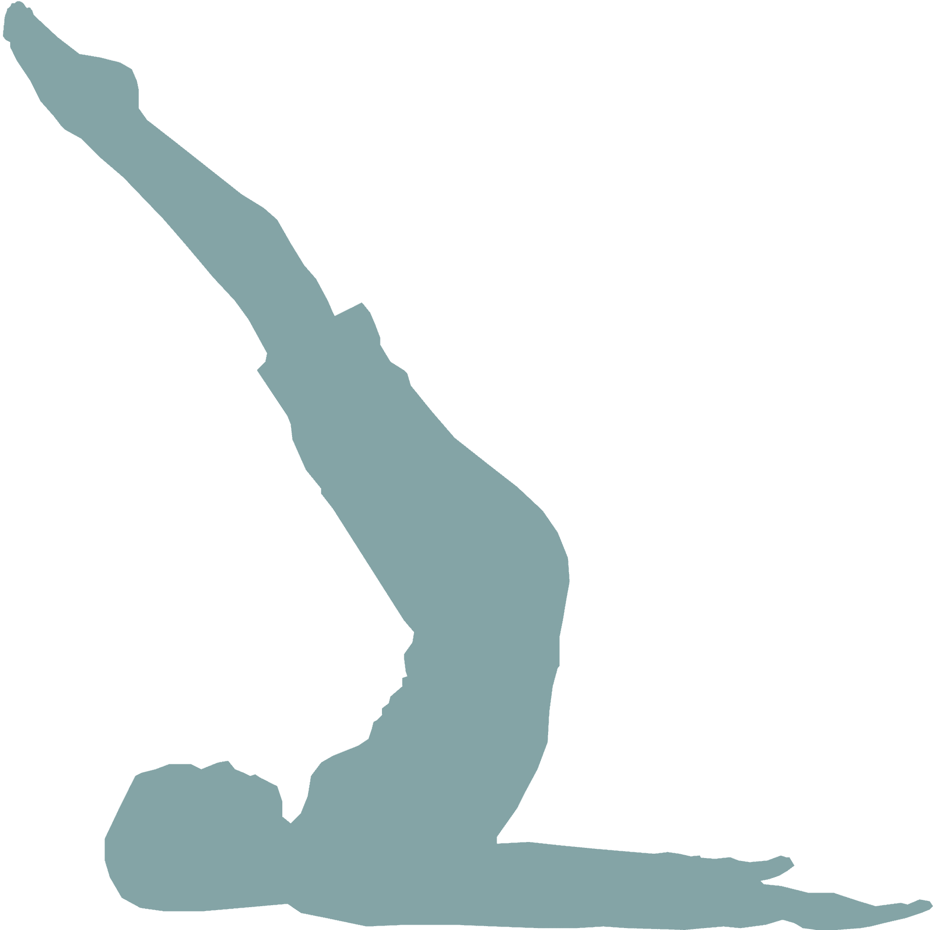 Pilates Roll Up Exercise Silhouette PNG