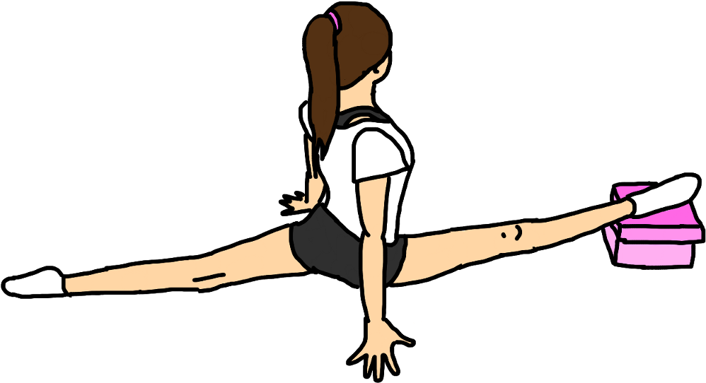 Pilates Split Stretch Illustration PNG
