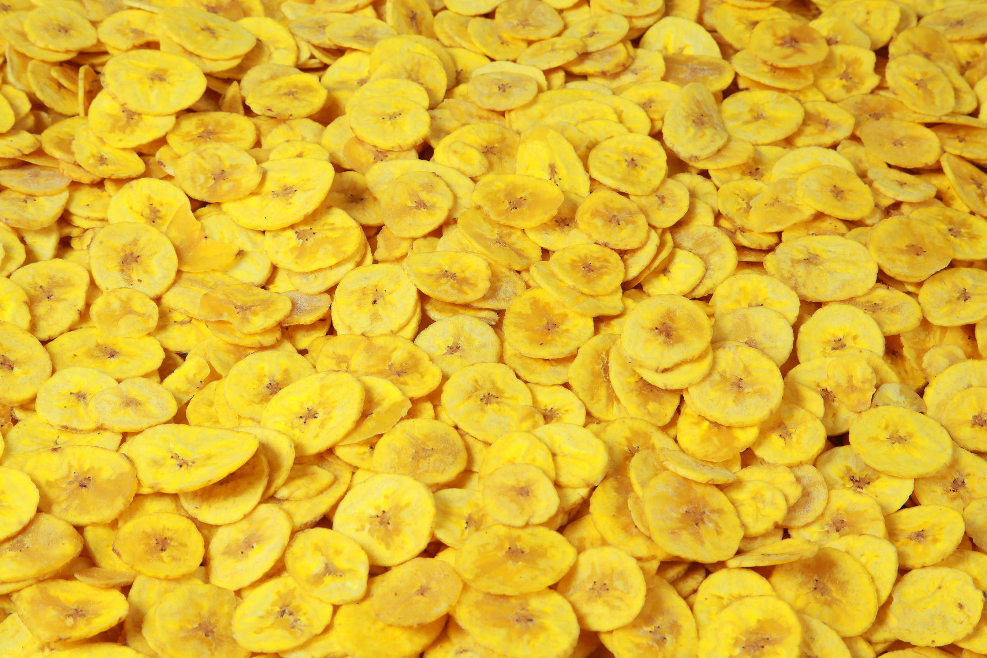 Pilhade Chips De Banana. Papel de Parede