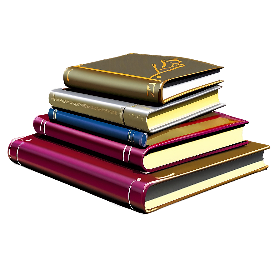 Pile Of Books Png 06132024 PNG