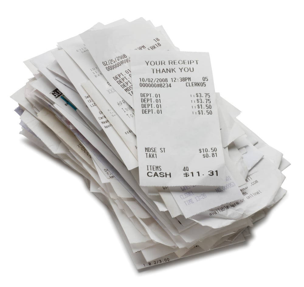 Pile Of Receipt Picture