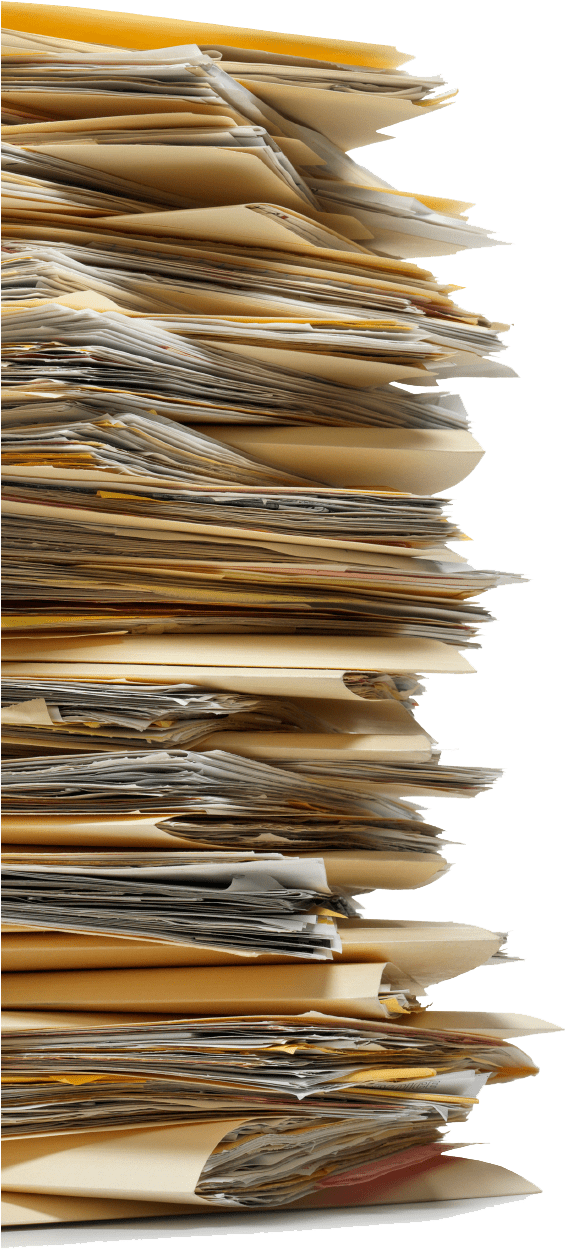 Piled Document Stack PNG