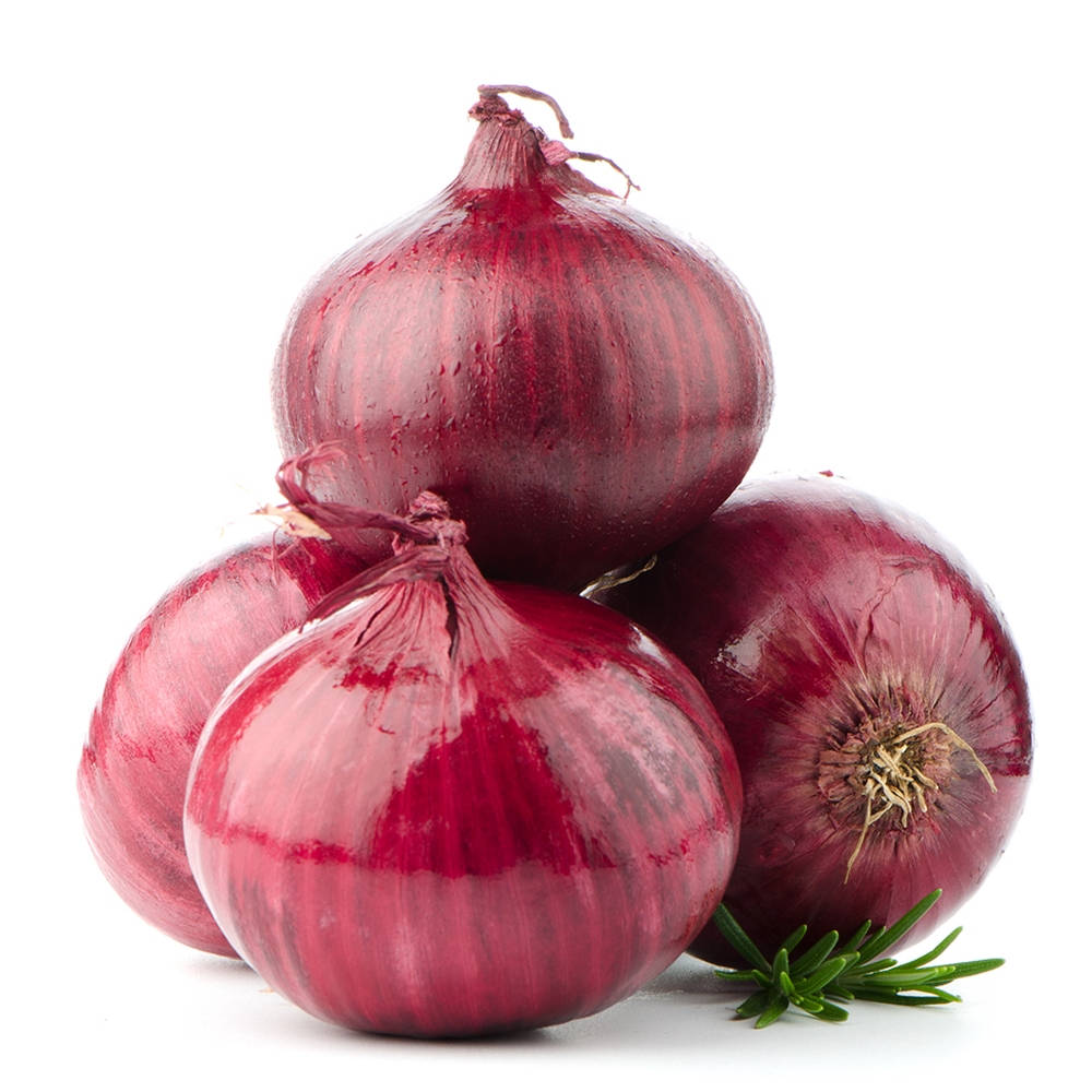 Piled Fresh Red Onion Bulbs Wallpaper