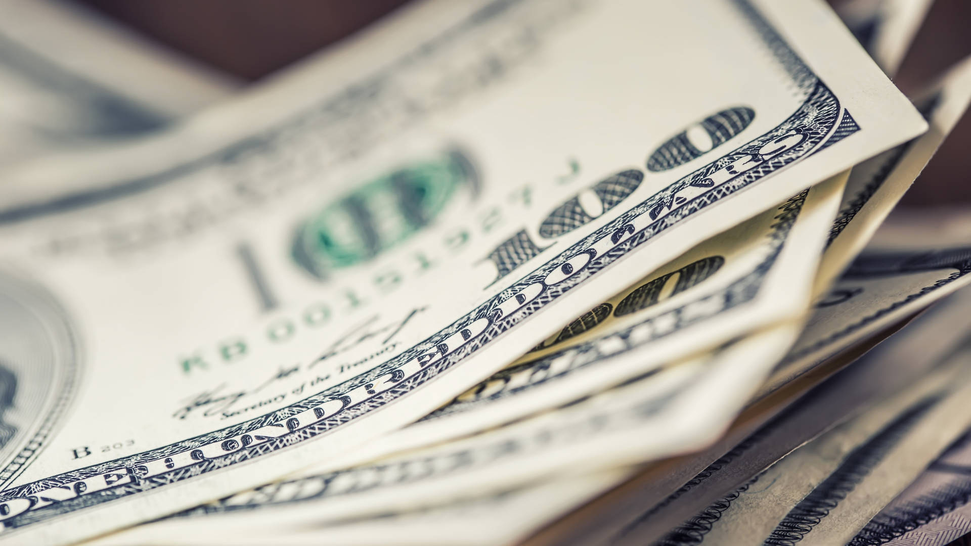 Piled Hundred-dollar Bill In Inflation Wallpaper