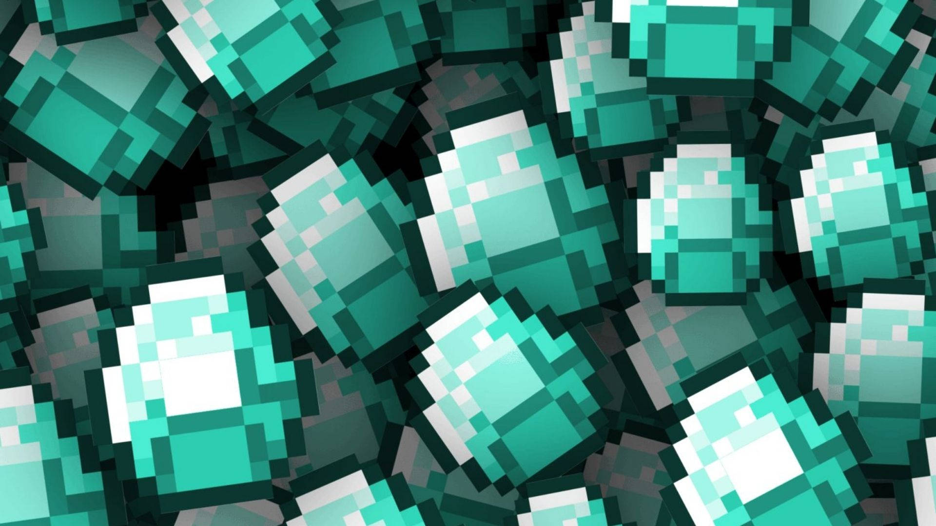 Download Piled Minecraft Diamonds Wallpaper 