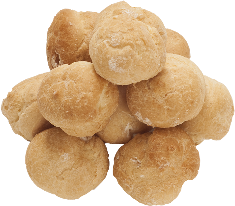 Pileof Cream Puffs Isolated PNG